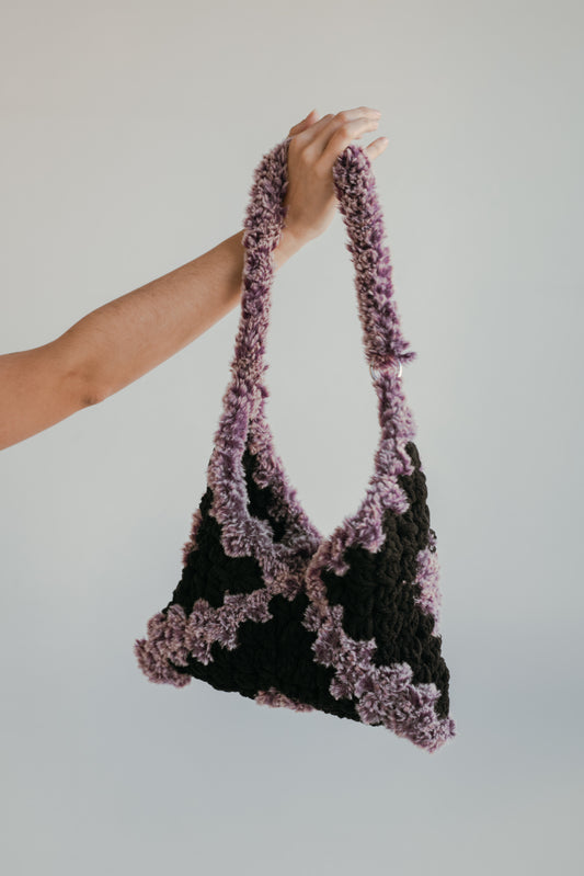 Acrylic Black Granny Bag